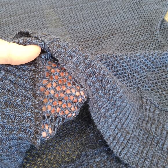 Vintage Loop 18 Open Back Open Knit Sweater Top Juniors Size 13/15 Blue 90s Y2k - Picture 7 of 10